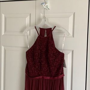 David’s Bridal Open-Back Lace Bridesmaid Dress